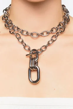 Anchor Chain Statement Necklace Set