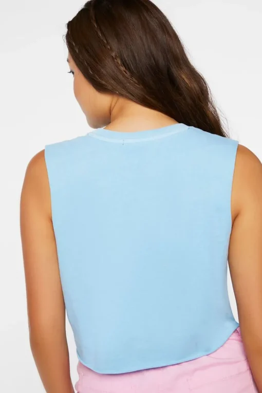 Angel Graphic Raw-Cut Muscle Tee