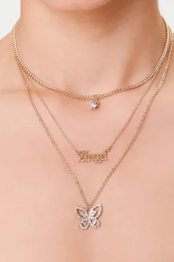 Angel Pendant Layered Necklace