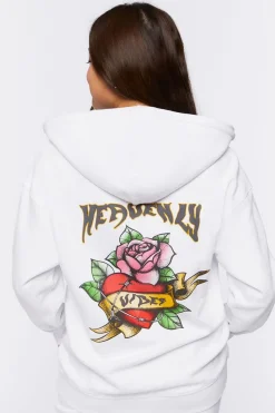 Angelic Graphic Zip-Up Hoodie