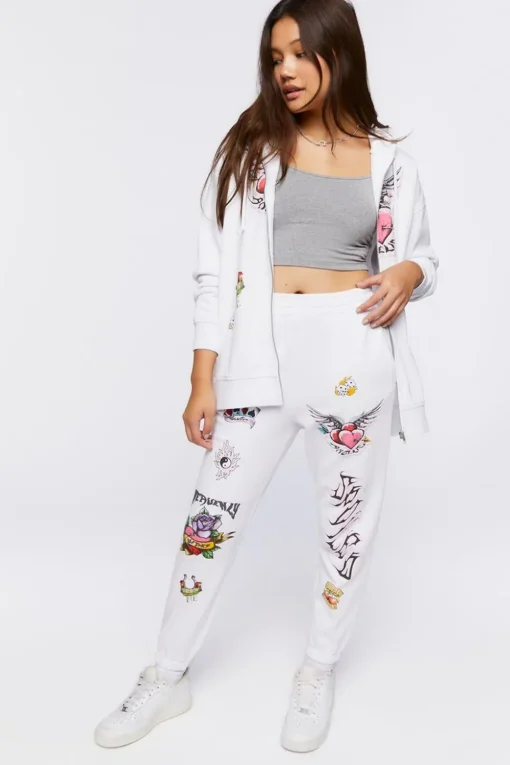 Angelic Graphic Zip-Up Hoodie