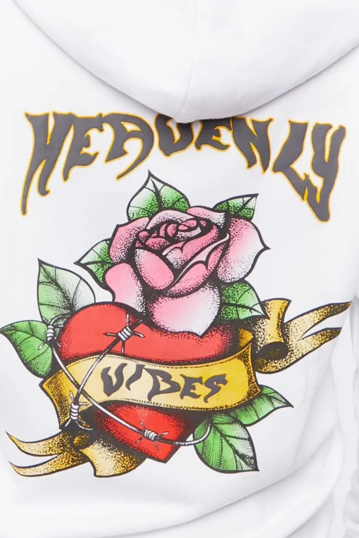 Angelic Graphic Zip-Up Hoodie
