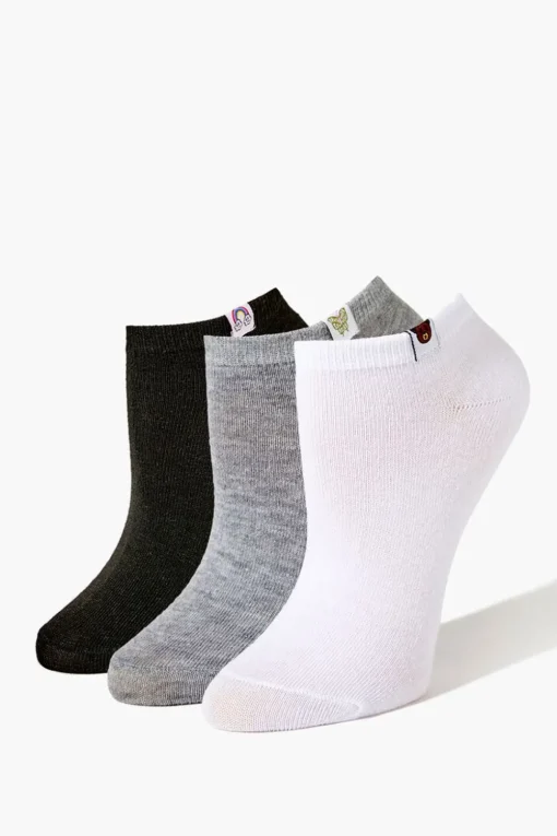 Assorted Ankle Socks Set - 3 Pack