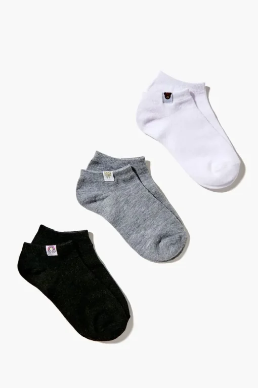 Assorted Ankle Socks Set - 3 Pack