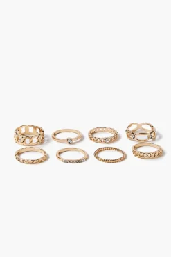 Assorted Faux Gem Ring Set