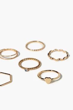 Assorted Faux Gem Ring Set