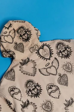 Assorted Heart Print Hoodie