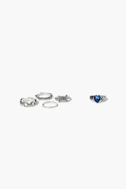 Assorted High-Polish Ring Set