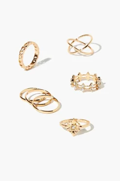 Assorted Rhinestone Ring Set