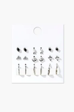 Assorted Stud & Hoop Earring Set