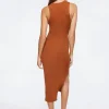 Asymmetrical Cutout Maxi Dress