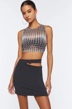 Asymmetrical Cutout Mini Skirt