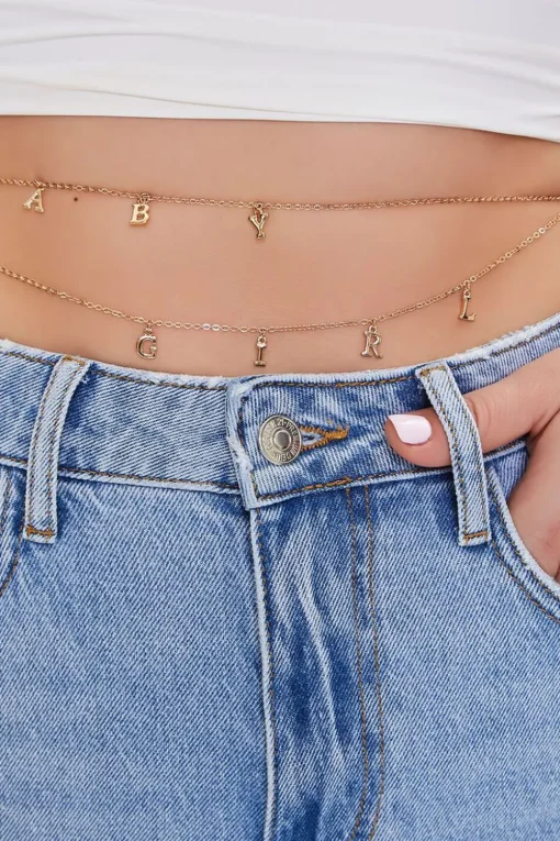 Baby Girl Charm Layered Belly Chain