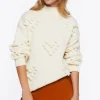Ball Knit Heart Sweater