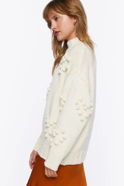 Ball Knit Heart Sweater