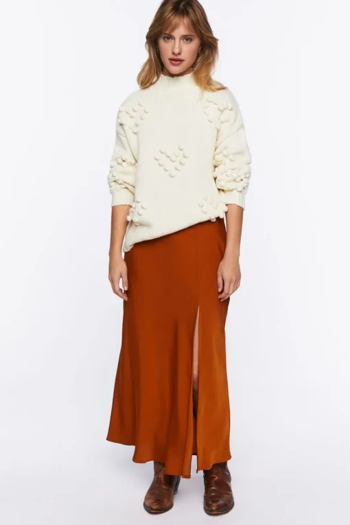 Ball Knit Heart Sweater