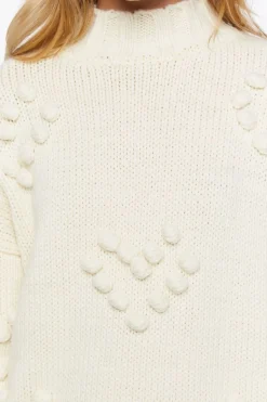 Ball Knit Heart Sweater