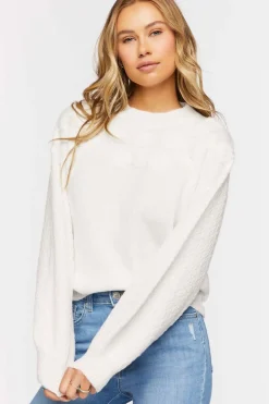 Balloon Sleeve Sweater-Knit Top