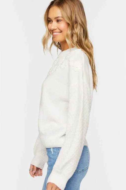 Balloon Sleeve Sweater-Knit Top