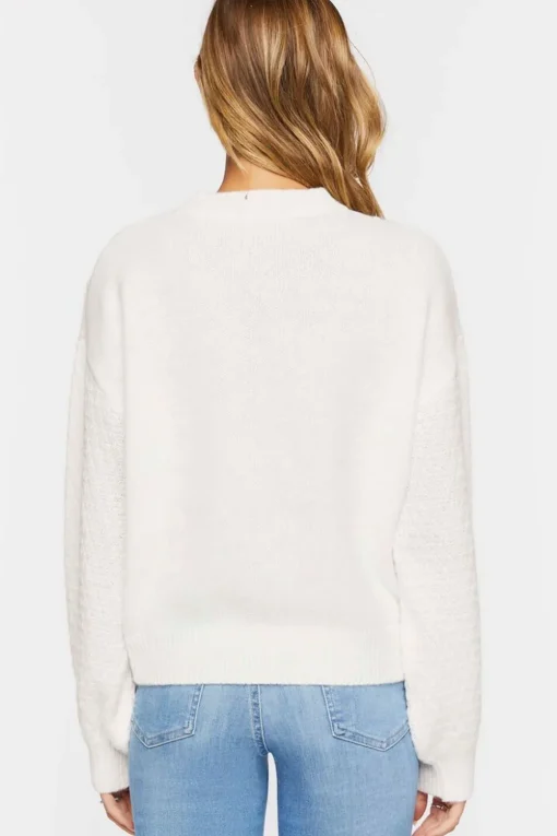 Balloon Sleeve Sweater-Knit Top