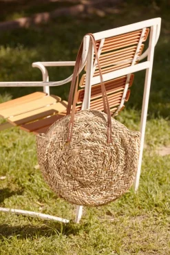 Basketwoven Straw Tote Bag