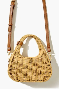 Basketwoven Wicker Crossbody Bag
