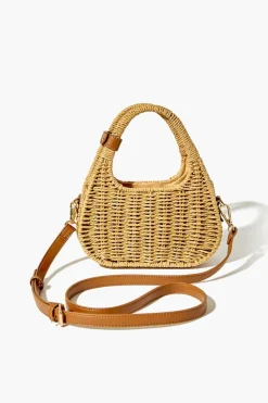Basketwoven Wicker Crossbody Bag