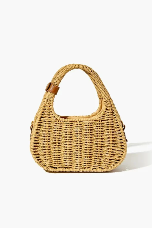 Basketwoven Wicker Crossbody Bag
