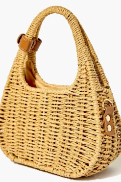 Basketwoven Wicker Crossbody Bag