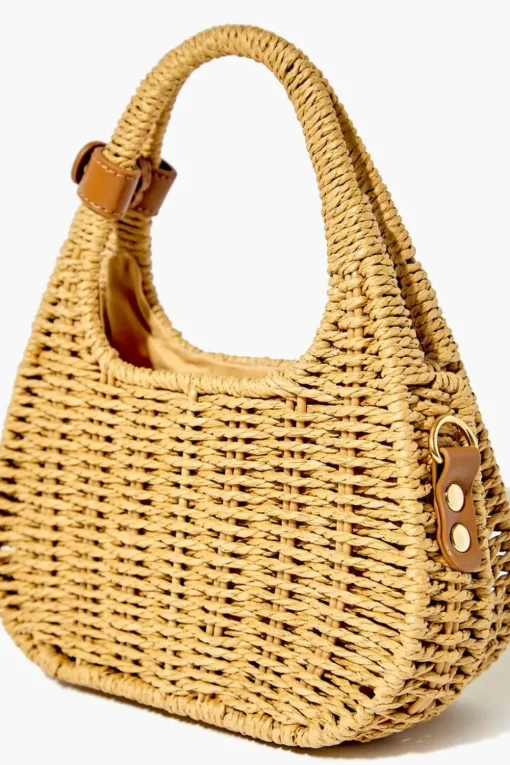 Basketwoven Wicker Crossbody Bag