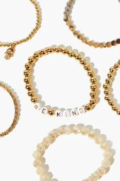 Be Kind Beaded Bracelet Set - 6 Pack
