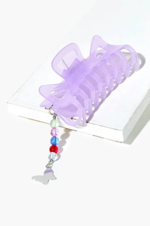 Beaded Chain Claw Hair Clip