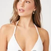 Beaded Chevron Triangle Bikini Top