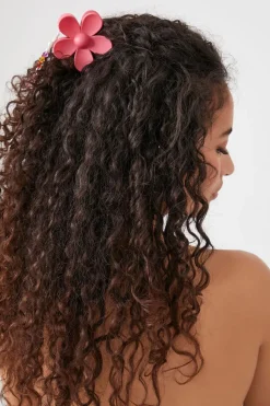 Beaded Flower Claw Hair Clip