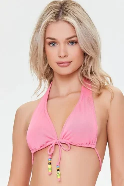 Beaded Halter Bikini Top