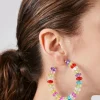 Beaded Hoop Earrings