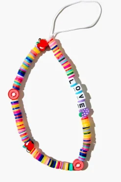 Beaded Love Phone Keychain