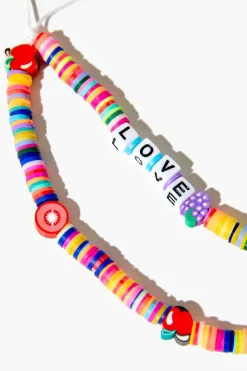 Beaded Love Phone Keychain
