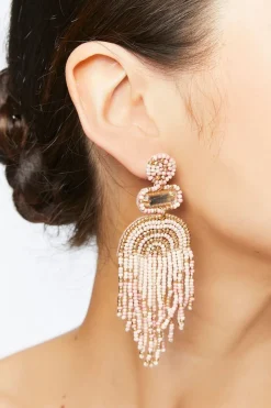 Beaded Statement Drop Earrings
