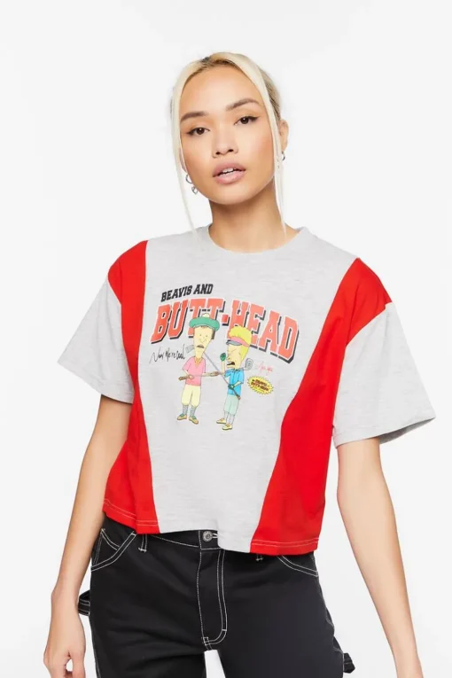 Beavis & Butt-Head Cropped Graphic Tee