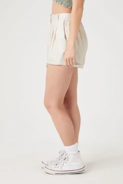 Belted High-Rise Shorts