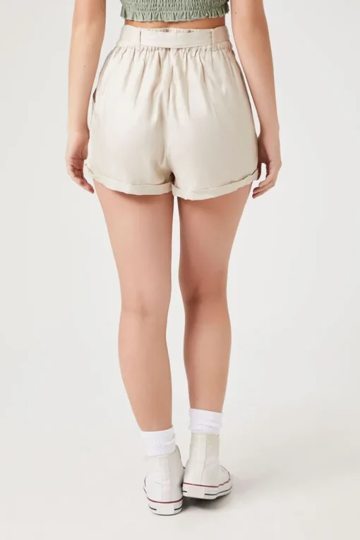 Belted High-Rise Shorts