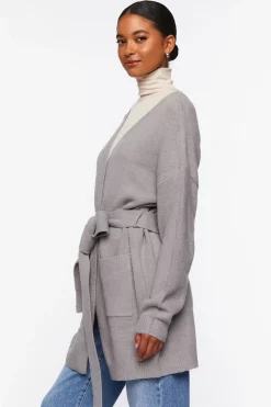Belted Longline Cardigan Sweater