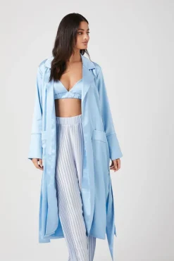 Belted Satin Longline Robe