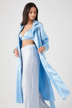 Belted Satin Longline Robe