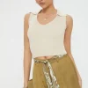 Belted Satin Mini Skirt