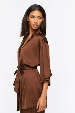 Belted Satin Robe