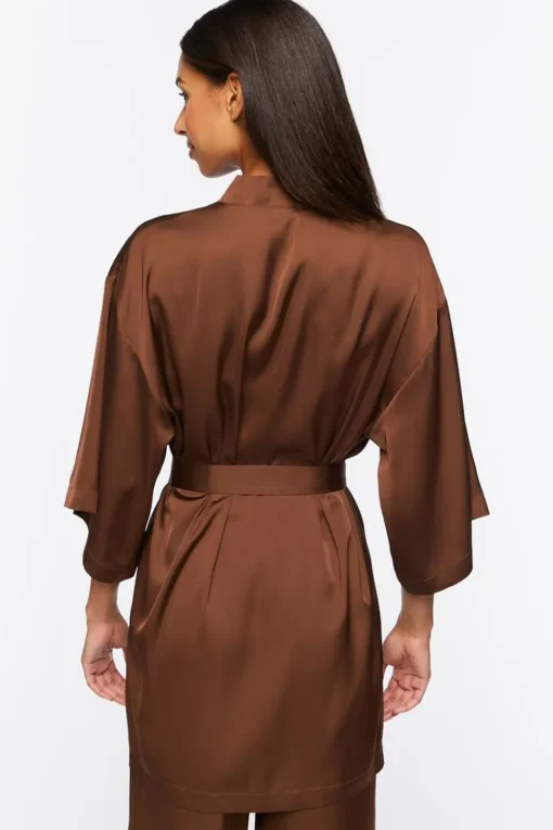 Belted Satin Robe