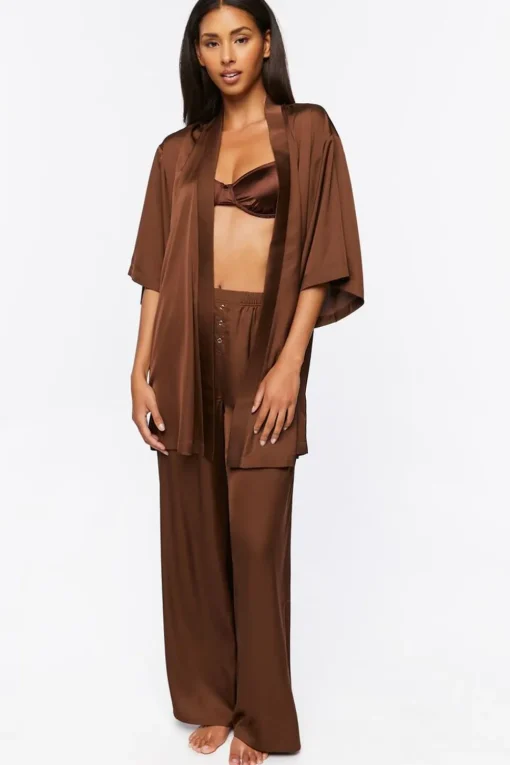 Belted Satin Robe