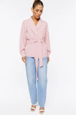 Belted Shawl Lapel Shacket